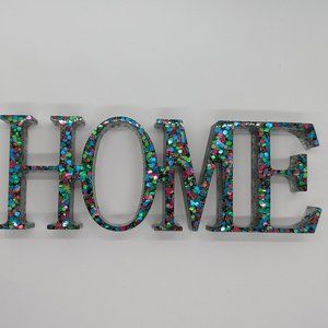 HOME Resin Sign